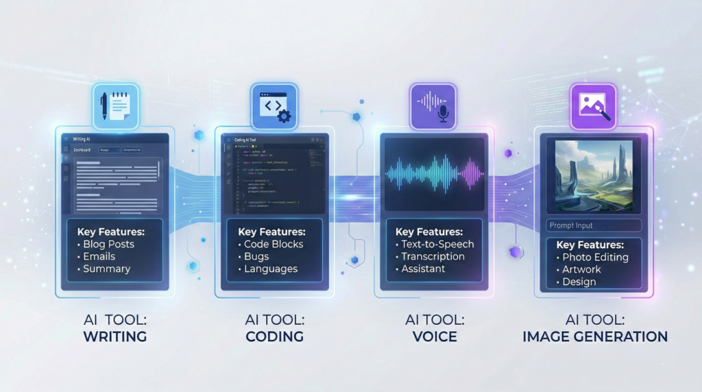AI tools comparison chart 2026