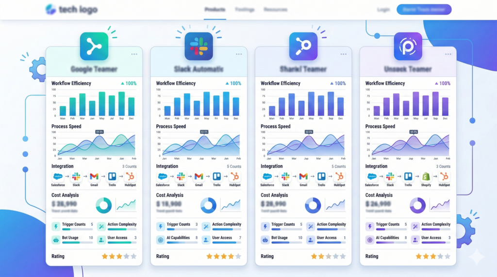 automation tools comparison dashboard interface overview